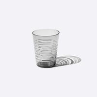 40 cl - Filante Water Glass with Stripes in Blown Glass - Set 6 Pieces