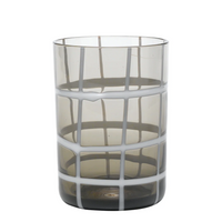 35 cl - Twiddle Verre À Eau À Rayures en Verre Soufflé - Ensemble 6 Pcs