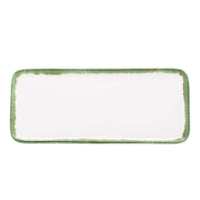 26.5x11.5 cm - Petit Vassoio Rettangolare Fatto a Mano In Ceramica - Set 2 Pz