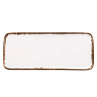 26.5x11.5 cm - Petit Vassoio Rettangolare Fatto a Mano In Ceramica - Set 2 Pz