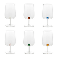 38 cl - Bilia Multipurpose Wine Goblets Bilia Colored in Borosilicate Glass - Set 6 Pieces