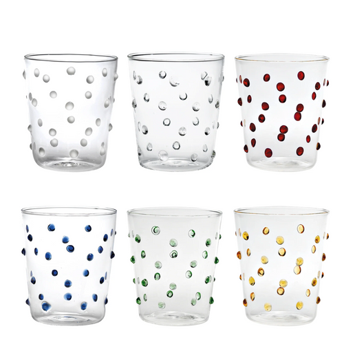 45 cl - Party Verres À Boisson Gazeuse Pallini Colorati in Vetro Borosilicato - Ensemble 6 Pcs