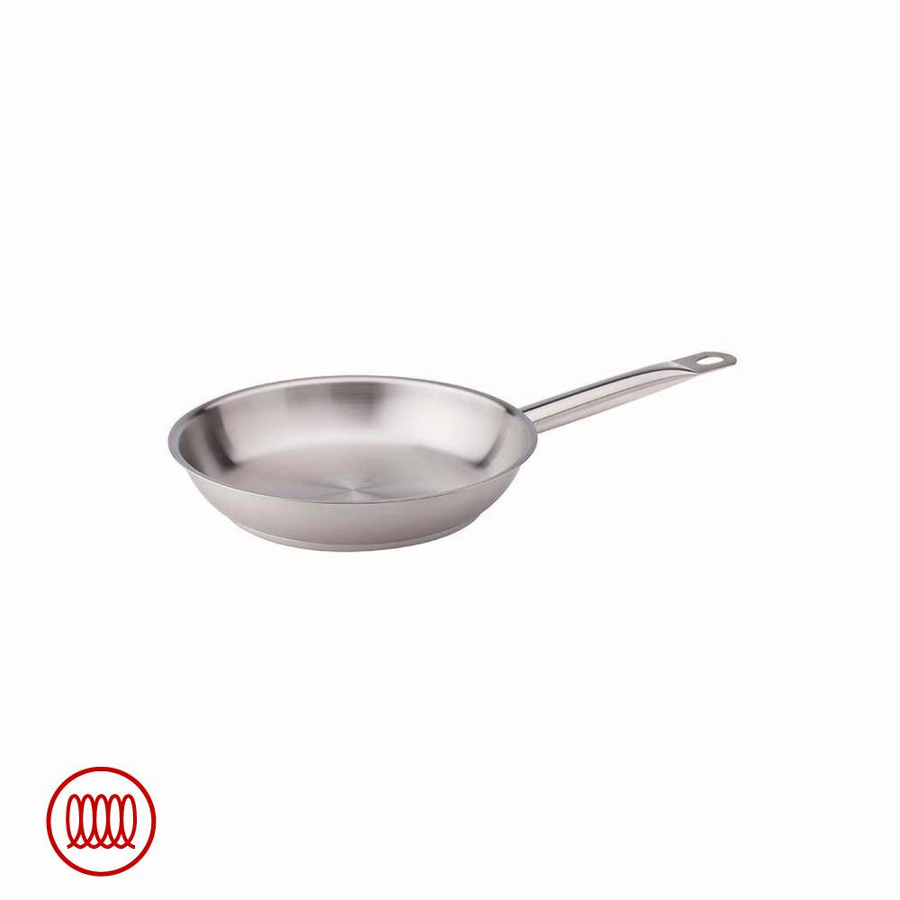 Agnelli Acciaio Inox Padella Bassa Induzione Con Manico Tubolare