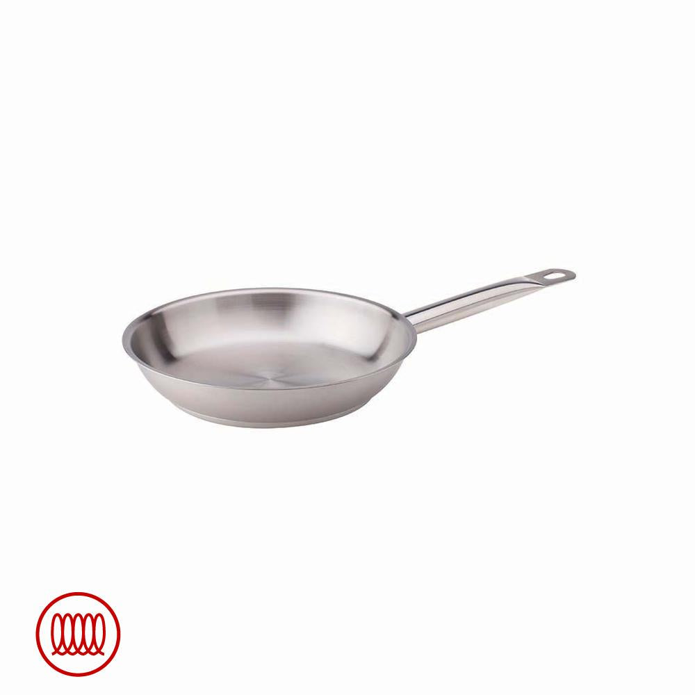 Agnelli Acciaio Inox Padella Bassa Induzione Con Manico Tubolare