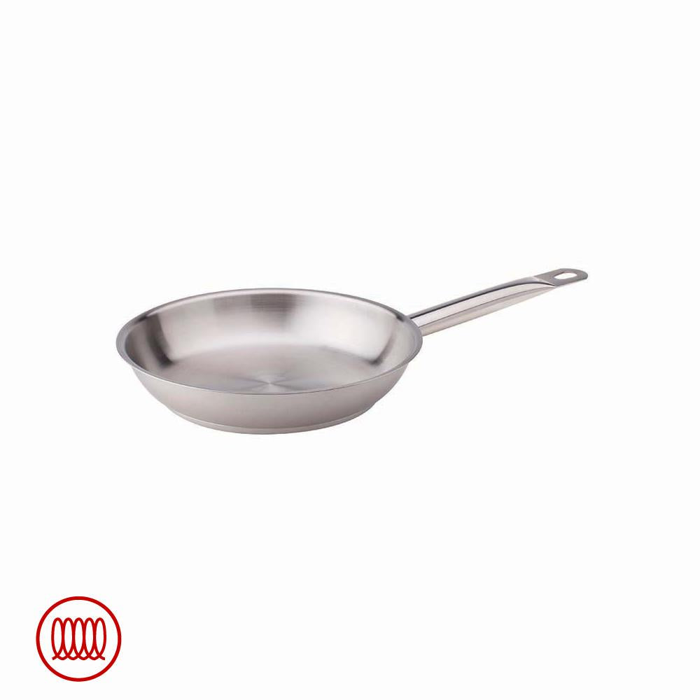 Agnelli Acciaio Inox Padella Bassa Induzione Con Manico Tubolare
