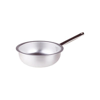 Agnelli Alluminio 3mm Professionale Padella Alta Da Mantecatura Con Manico Tubolare Inox