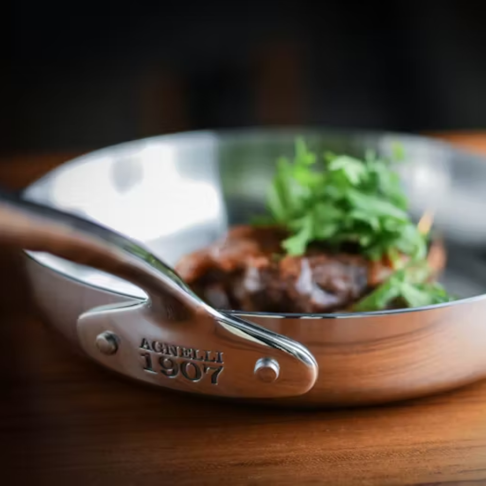 Acciaio Inox Low Induction Pan With Tubular Handle