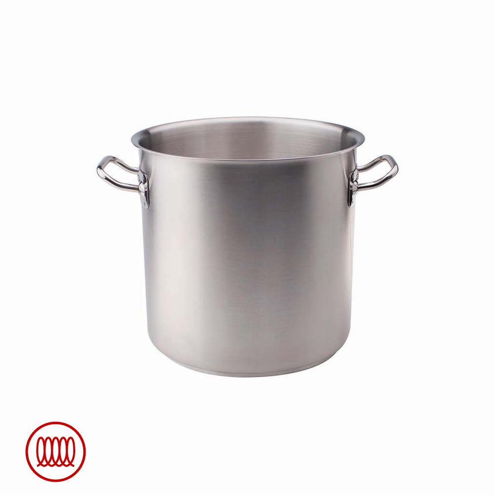 Agnelli Acciaio Inox Pentola Alta Induzione Con Due Maniglie