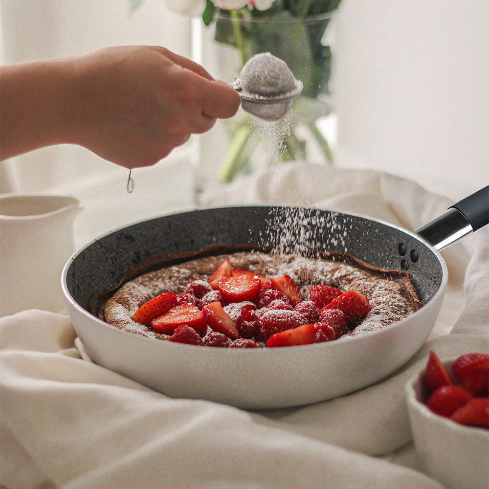 SharkSkin Cool Non-Stick Induction Aluminum Flared Frying Pan with Stainless Steel Handle