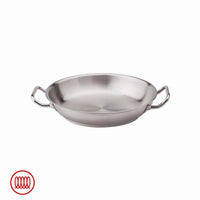 Agnelli Acciaio Inox Tegame Basso Induzione Con Due Maniglie