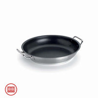 Agnelli Acciaio Inox Platinum Tegame Basso Induzione Antiaderente Con Due Maniglie