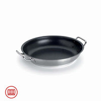Agnelli Acciaio Inox Platinum Tegame Basso Induzione Antiaderente Con Due Maniglie