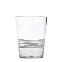 40 cl - Filante Water Glass with Stripes in Blown Glass - Set 6 Pieces