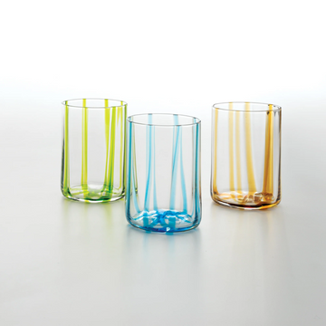 Set 6 Bicchieri Tumbler Tirache - Vetro Isolante, 350 Ml, Colori Vari, Per Acqua E Bevande Fredde - Foto 5