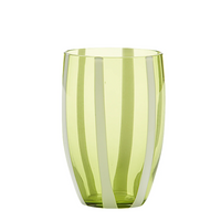 32 cl - Gessato Verres À Eau A Righe in Vetro Lavorato A Mano - Ensemble 6 Pcs