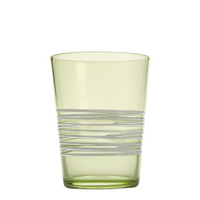 40 cl - Filante Water Glass with Stripes in Blown Glass - Set 6 Pieces