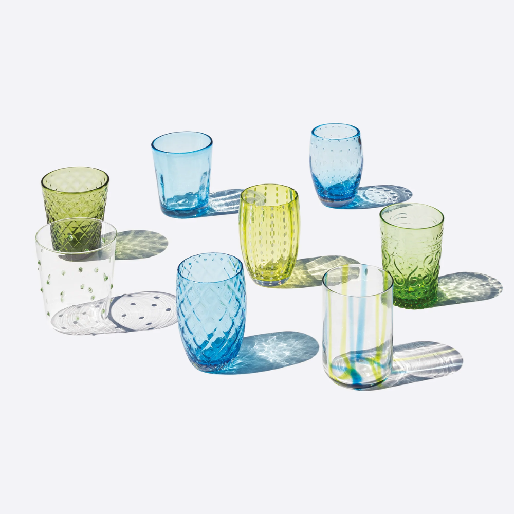 Melting Pot Bicchiere Acqua in Vetro - Set 6 Pezzi