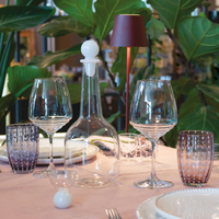 32 cl - Perle Verre À Eau Pallini Bianchi en Verre - Ensemble 2 Pcs