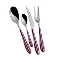 Zebra Servizio Posate Acciaio Inox e ABS - Set 24 Pz